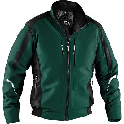 Funktionsjacke KÜBLER "Bekleidung", Herren, Gr. XL, grün (moosgrün, schwarz), Obermaterial: 100% Polyester PES., Jacken Funktionsjacke