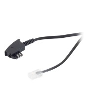 S-Impuls Telefonkabel TAE-F S bis RJ-45 M 2 m flach Schwarz (TC-70002-2)