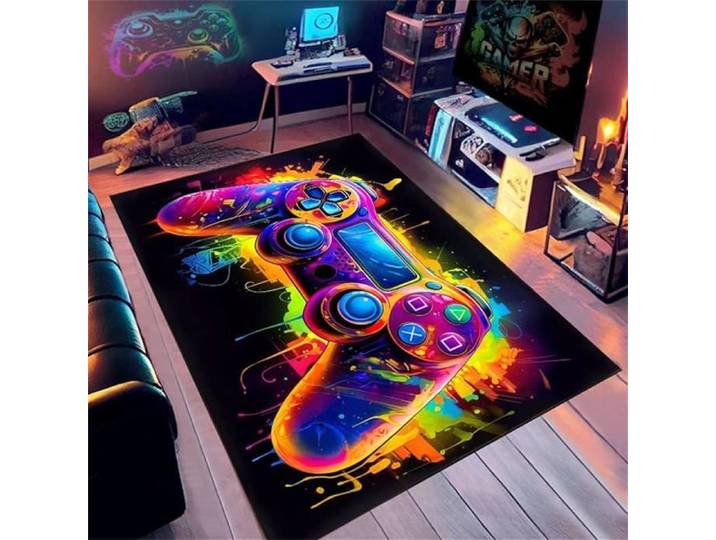 Tapis gamer 3D antidérapant pour chambre d'ado salon ou salle de jeux 120x160 cm Graffiti GRAFFITI TAPIS