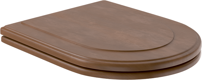 Villeroy und Boch Villeroy & Boch Hommage WC-Sitz 9926K100 Birke massiv/Nussbaum gebeizt, Scharniere chrom
