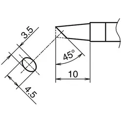 Hakko Aktiv-Lötspitze Format 3545BC (Lötspitze), Lötgerät Zubehör