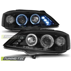 Scheinwerfer OPEL ASTRA G 02.98-02.04 Angel Eyes Schwarz passend für