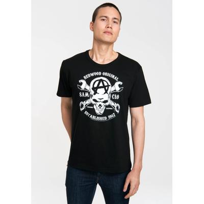 T-Shirt LOGOSHIRT "Sons of Anarchy SAMCRO", Herren, Gr. XS, schwarz, 100% Baumwolle, bedruckt, mehrfarbig, normal, Rundhals, Shirts T-Shirt, mit Sons of Anarchy-Print
