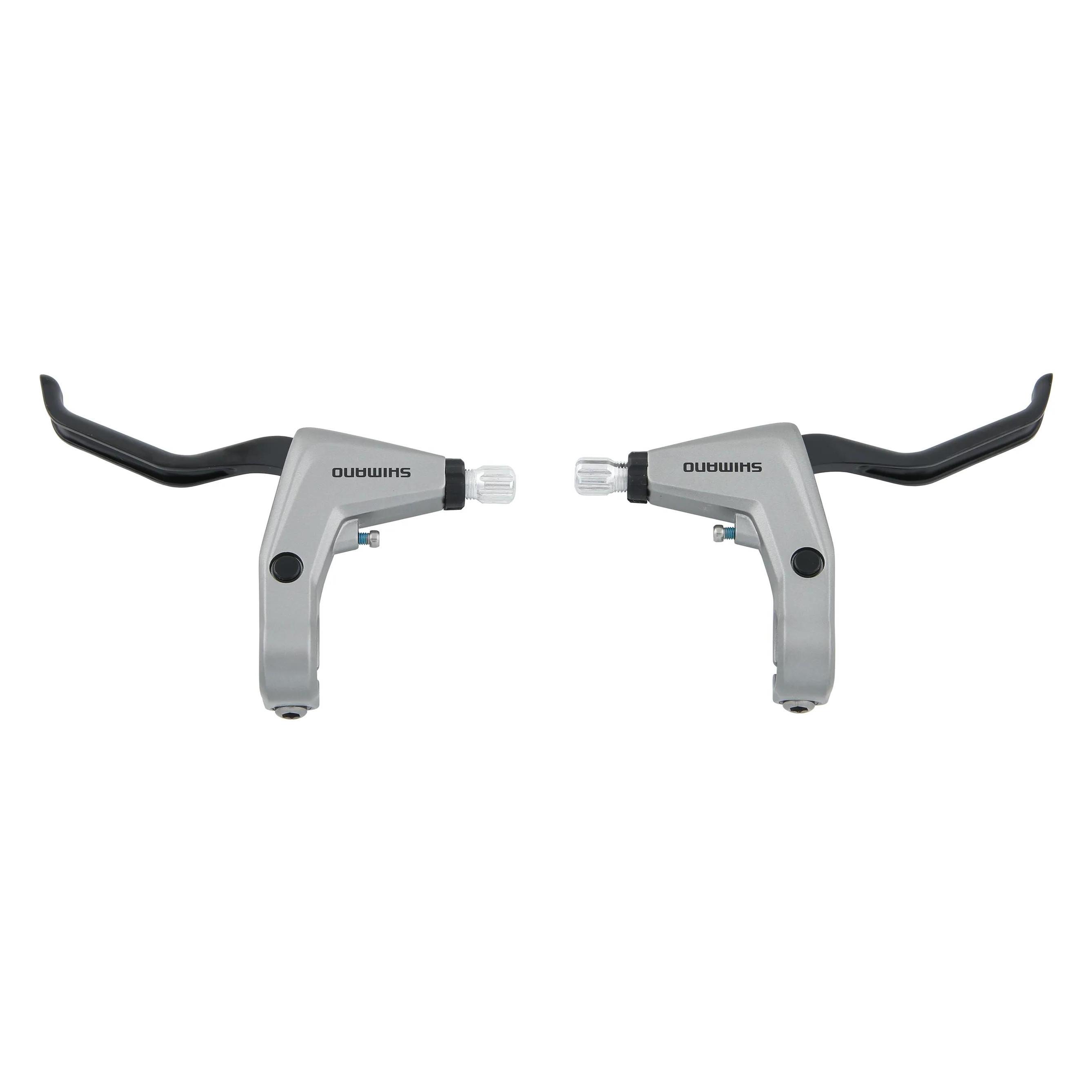 Shimano Paire de Leviers de Frein V-Brake ALIVIO 2 Doigts Argent (Bremshebel) (EBLT4000PAS)