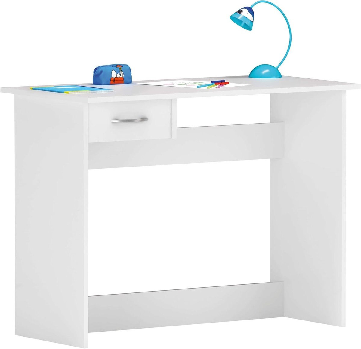 Wit Compact Bureau voor Thuiswerk en Kantoor - Breedte: 100 cm