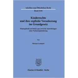 Lemmert:Kinderrechte und ihre explizite, Fachbücher von Miriam Lemmert