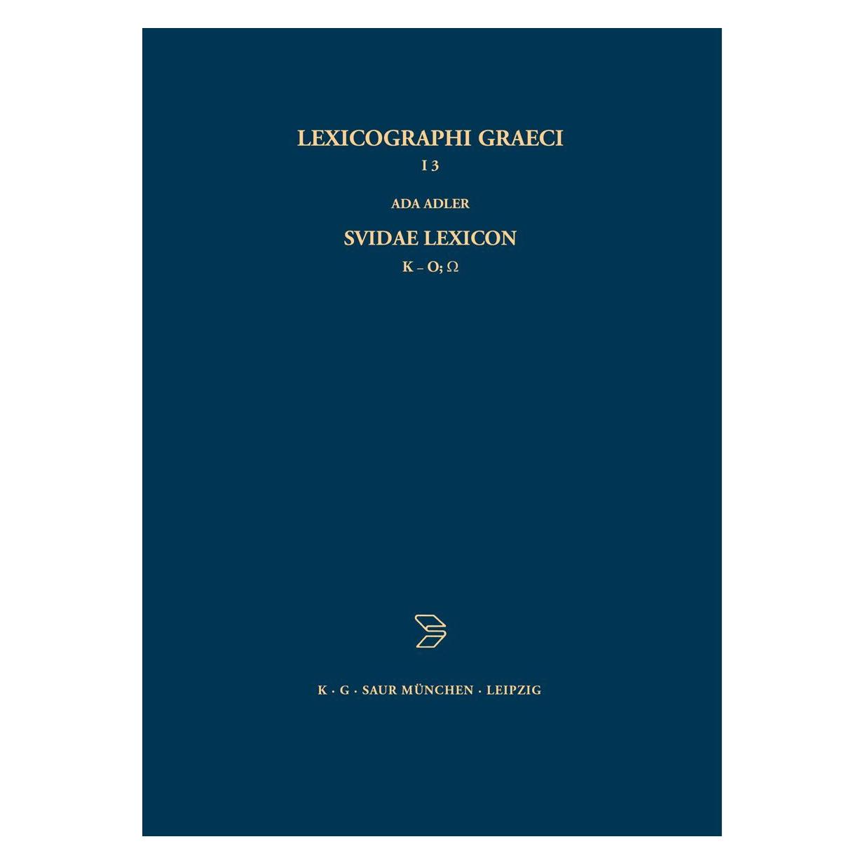 De Gruyter K-O (Griechisch, Hardcover, Ada Adler) (61511816)