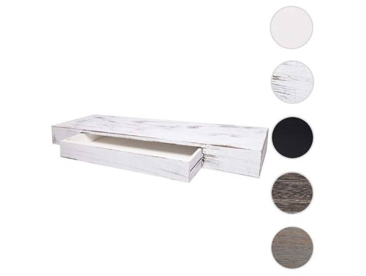 MCW Étagère murale MCW-H37 8x80x25cm blanc shabby