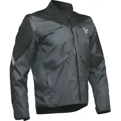 Thor Terrain S25, Textiljacke wasserdicht - Dunkelgrau/Schwarz - L