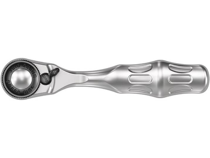 Ratsche WERA 8008 A Zyklop Mini 3 , silber (silberfarben), L:8,7cm, Metall, Schraubenschlüssel, Ratsche