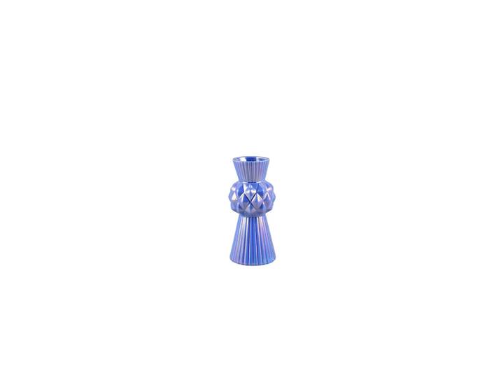 Dekovase, Blau, Keramik, 13x28.5x13 cm, zum Stellen, Dekoration, Vasen, Keramikvasen