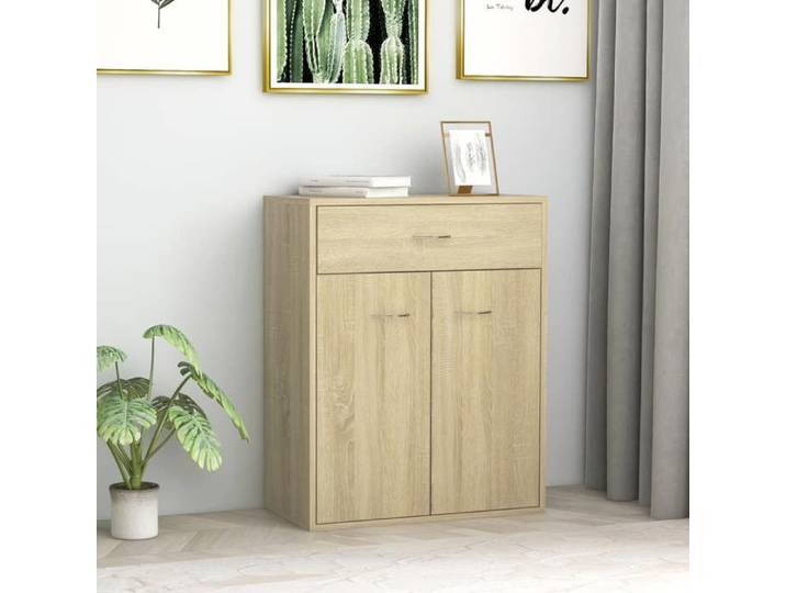 Buffet Chêne sonoma 60x30x75 cm Bois d'ingénierie 800714