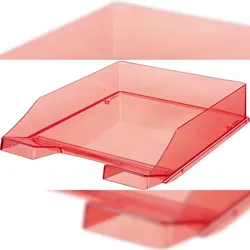 HAN Briefablage C4 Standard rot transparent Packung mit 6 Stück