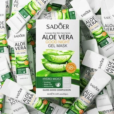 Inspired Finds SADOER Aloe Vera Sleeping Mask 20pcs Overnight Hydrating Face Mask For Anti Aging And Skin Repair SADOER Aloe Vera Sleeping Mask 20pcs Overnight Hydrating Face Mask For Anti Aging And Skin Repair