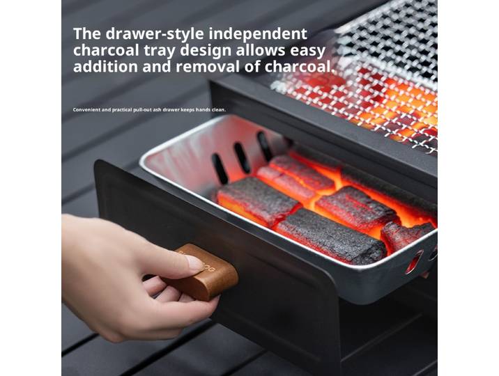 Barbecue portable de table BLACK DOG, rôtissoire Hibachi, ensemble barbecue, cuisinière à thé, pour usage domestique