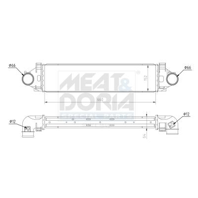 MEAT & DORIA Ladeluftkühler 995511 für Volvo