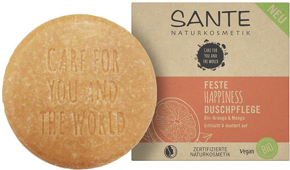 Sante Happiness Feste Duschpflege Bio-Orange & Mango