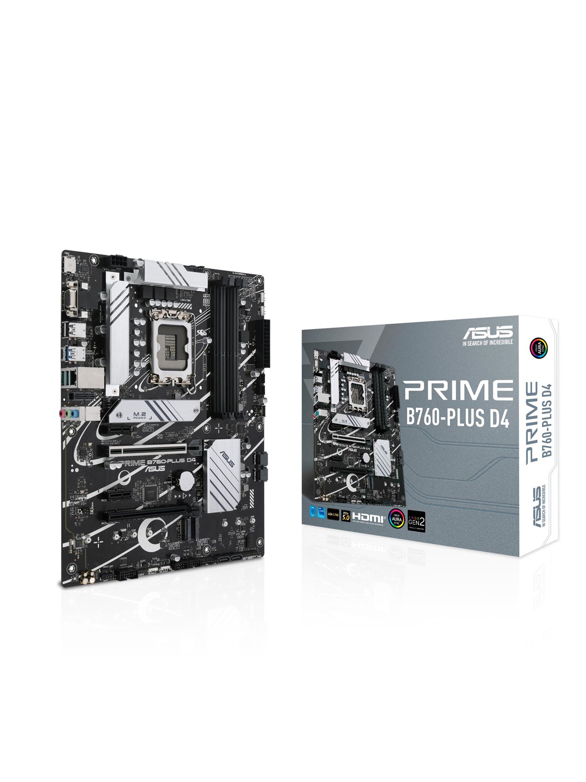 ASUS PRIME B760-PLUS D4 (V2) Mainboard - Intel B760 - Intel LGA1700 - DDR4 RAM - ATX