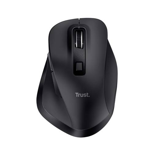 Trust FYDA Ergonomische Maus Funk Optisch Schwarz 6 Tasten 2400 dpi Ergonomisch, Wiederaufladbar
