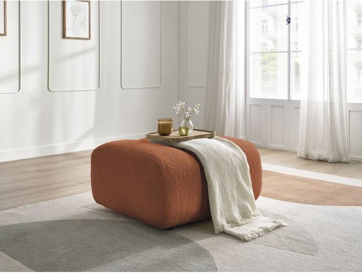 Pouf TALIA tissu bouclette