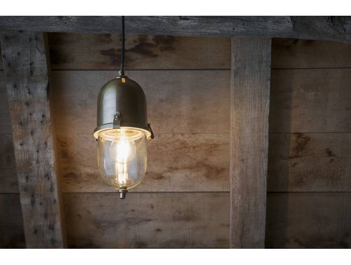 Lampe suspendue en laiton Kapsula