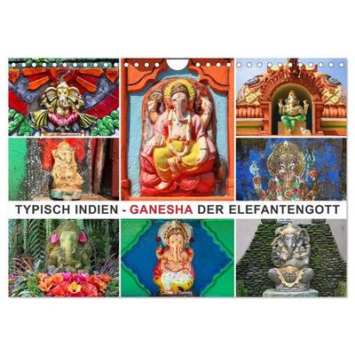 Typisch Indien - Ganesha der Elefantengott (Wandkalender 2027 DIN A4 quer), CALVENDO Monatskalender
