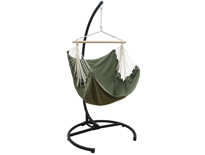 XL Hängesessel mit Gestell Outdoor - 210cm Hängestuhl Ständer mit Relaxsessel