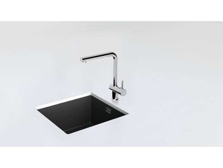 Küchenarmatur SCHOCK Epos , silber (chrome), B:21,2cm H:31cm Ø:5cm, Messing, Armaturen, Küchenarmatur, Niederdruck, Festauslauf, Schwenkbereich 360