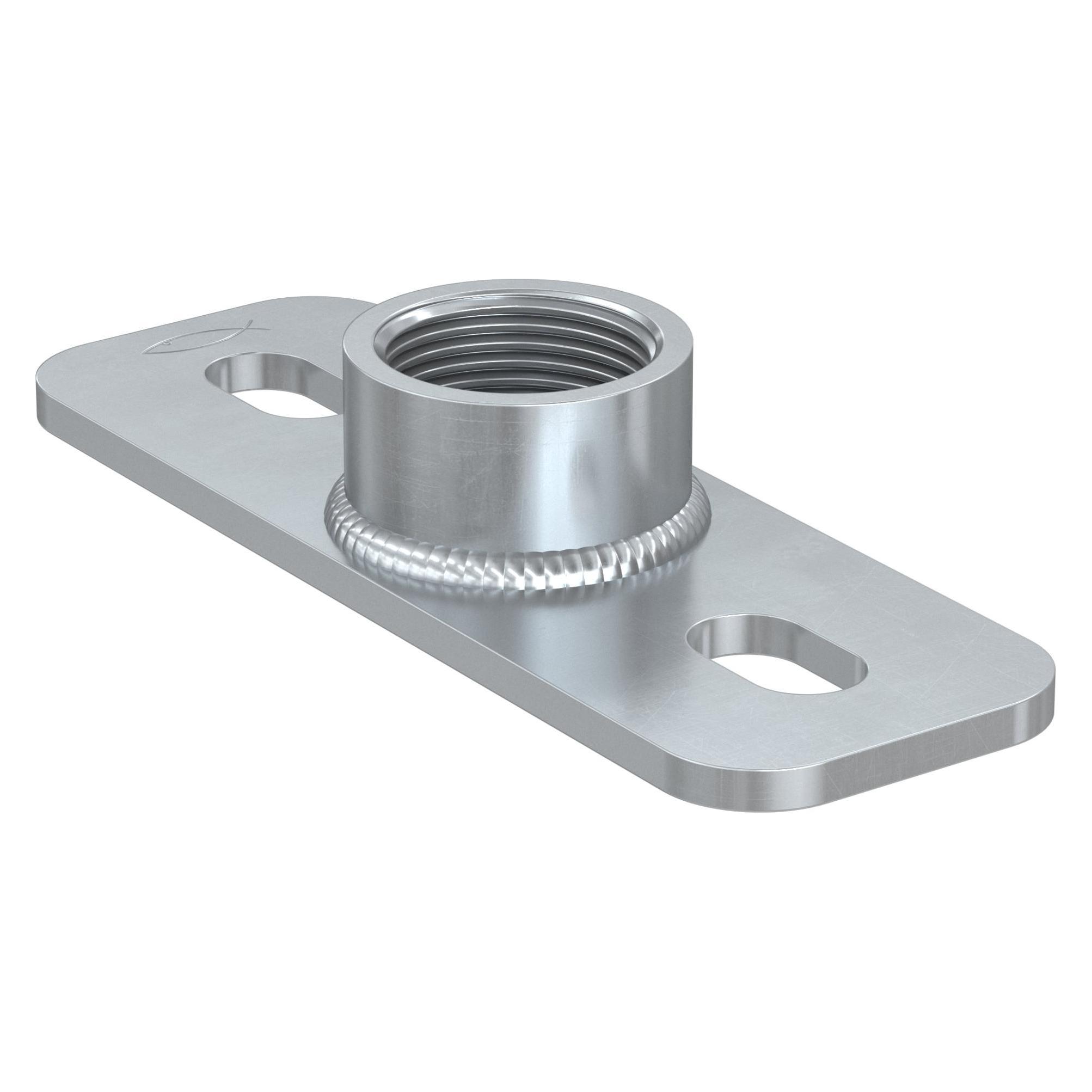 Fischer Grundplatte GPL Länge 120 mm Breite 40 mm Stärke 4,0 mm galvanisch verzinkter Stahl galvanisch v (25 Stk.) (020968)