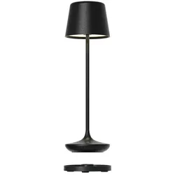 LED-Tischleuchte Bari Leonardo Aluminium schwarz, 25 cm