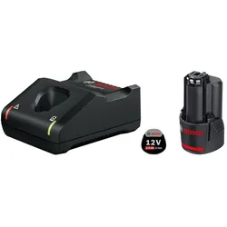 Bosch Professional Zubehör, Werkzeugakku + Ladegerät, Starter-Set GBA 12 V / 1x 2,0 Ah + Ladegerät GAL 12V (12 V)
