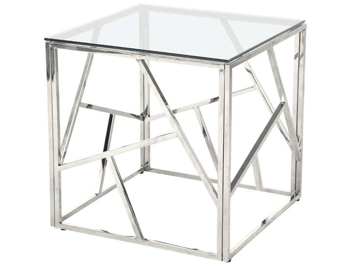 Beistelltisch Moldura silber Metall B 55 H 55 cm - Beistelltisch