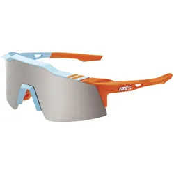 100%, Unisex, Sportbrille, Brille Speedcraft SL Soft Tact (Soft Tact Two Tone, Hyper Silver Mirror), Mehrfarbig, Orange, Blau, Schwarz