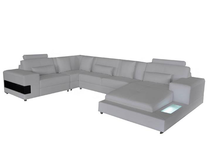 Xlmoebel Wohnlandschaft Ledersofa U-Form in modernem Design, komfortabel und langlebig, Wohnlandschaft, Hergestellt in Europa