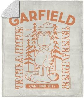 Nickelodeon Garfield Can I Nap Yet Silk Touch Sherpa Throw Blanket 50x60 Inches by THE NORTHWEST GROUP in Garfield (Size OS)