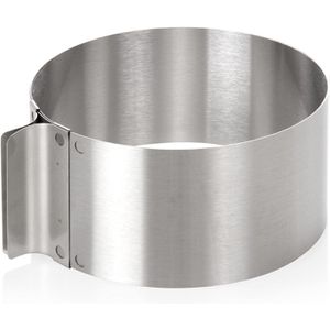 wenco Tortenring 555005, backofenfest, aus Edelstahl, von Ø 16 - 30 cm verstellbar, Höhe 8 cm