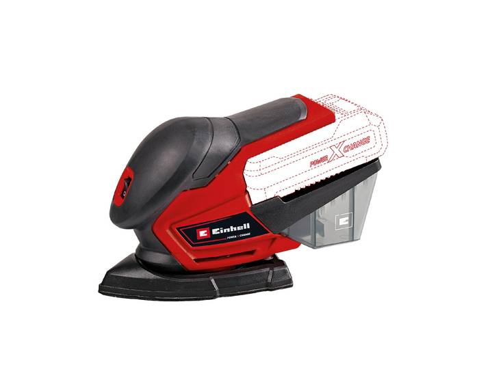 Akku-Multischleifer EINHELL TE-OS 18/150 Li Solo , rot (rot, schwarz), Schleifmaschinen, Akku-Multischleifer, Schleifpapiergrösse (Kletthaftung): 150 x 150 x 100 mm