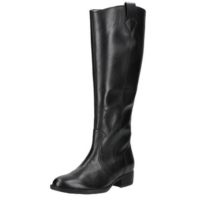 Bikerboots GABOR "Gabor Stiefel Glattleder", Damen, Gr. 40, schwarz, Glattleder, Schuhe Bikerboots