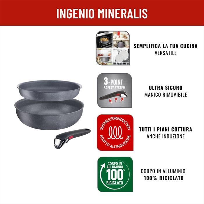 LAGOSTINA Ingenio Minerals Set 3 Pezzi