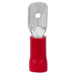 ABB MD1.5-485VDC Isolierte Flachsteckhülse PVC-isoliert Kabel-QS 0,5-1,5 mm2 Farbe Rot, Messing verzinnt Male 0,5x4,8 mm Double Crimp VPE 100  - 100 Stück