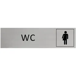 CombiCraft Aluminium Türschild WC Unisex  165x45mm mit 3M-Tape