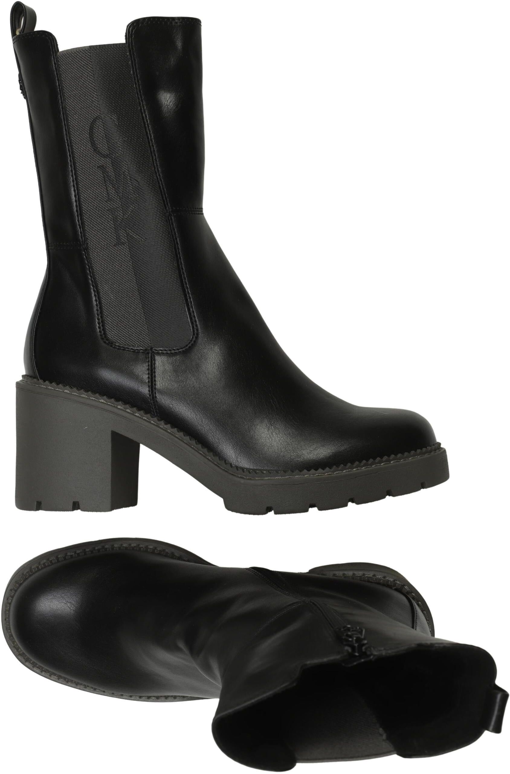 Guido Maria Kretschmer Damen Stiefelette, Schwarz, Gr. EU 39, Kunstleder - Second Hand