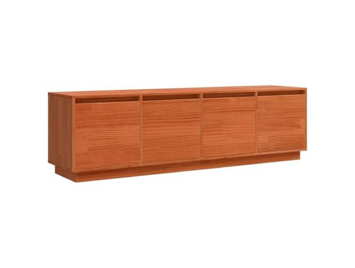 KGFHERENB TV-Sideboard Braun 156x37x45 cm Holzwerkstoff Schrank Vielseitiger Stauraum für das Wohnzimmer, dezente Griffmulden und harmonische Farbgebung für moderne Multimedia-Bereiche.