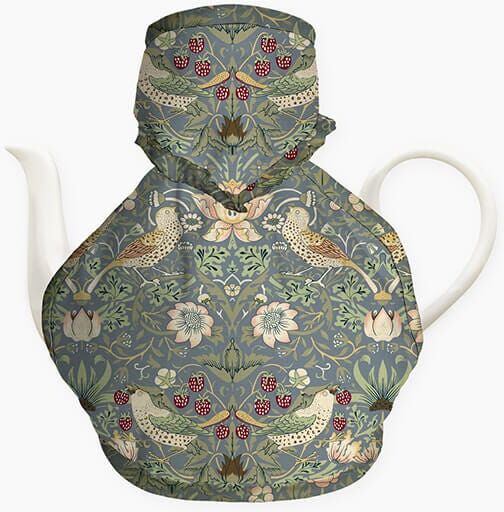 William Morris Strawberry Thief Blue Victorian Tea Cosy