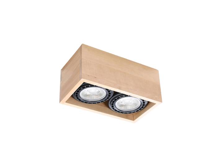 Design Deckenlampe „Quatro“ 2-flammig Naturholz Sollux Lighting