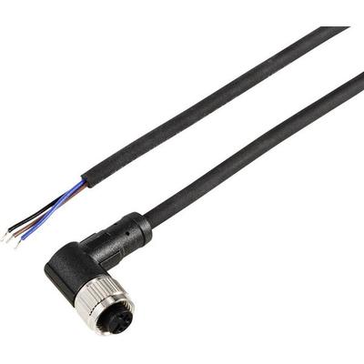 TRU COMPONENTS TC-12833032 Sensor-/Aktor-Anschlussleitung M12 Kupplung, gewinkelt 10 m Polzahl Sensoren: 3 1 St.