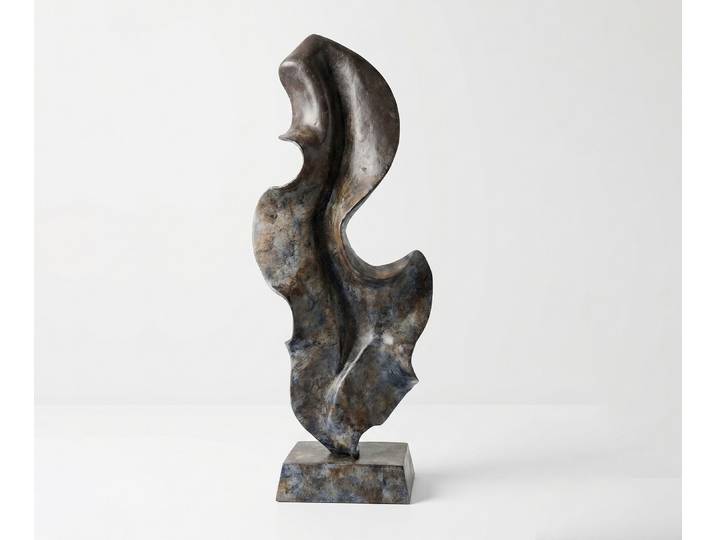 Skulptur Arvena B37 x T16 x H92 cm Aluminium Umbra Antica Handgemacht, Wohnaccessoires