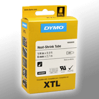 Dymo Schrumpfschlauch XTL 1868809 schwarz auf weiß 6mm x 2,9m