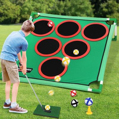 Indoor Golf Chipping Game Set With Putting Mat And Target Fun Family Golf Practice Sets Indoor Golf Chipping Game Set With Putting Mat And Target Fun Family Golf Practice Sets