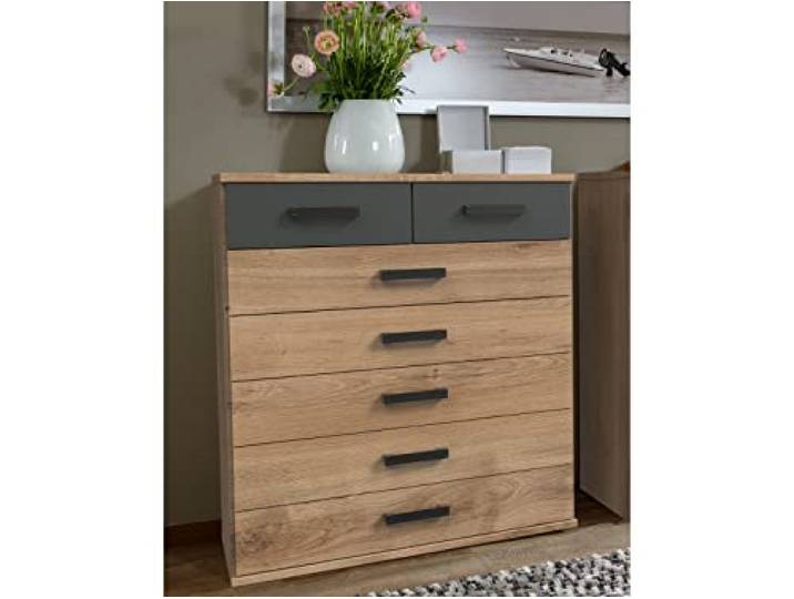 möbelando Kommode Standschrank Schubladenkommode Schlafzimmerkommode Schrank Cheston II